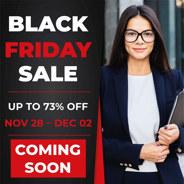 Black Friday sale Nov 28th to Dec 2nd 2019 upto 73% off 