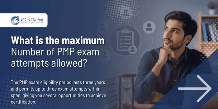 What is the maximum number of PMP exam attempts allowed?
