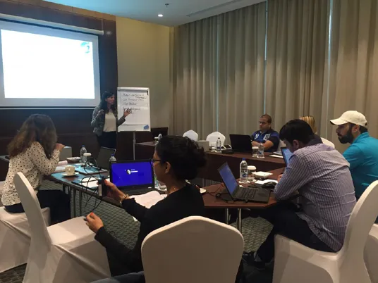 Instructor-led PMP exam prep classroom training course by iCert Global in Dubai, UAE. 